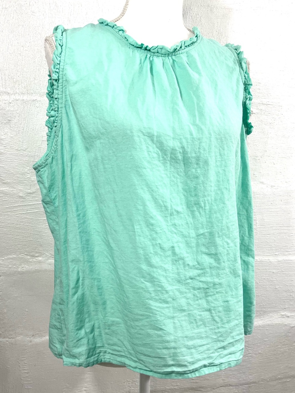 J. CREW LINEN BLEND SLEEVELESS TOP